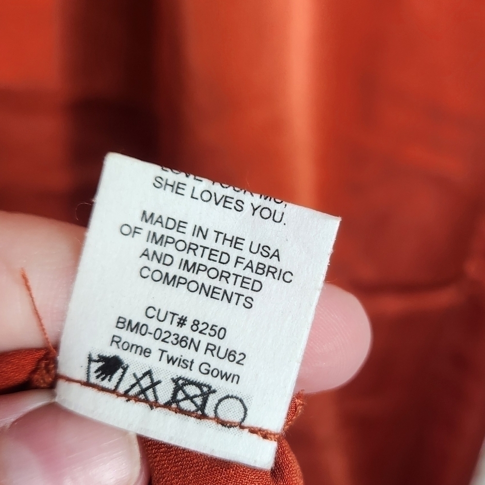 New Show Me Your Mumu Rome Twist Gown  Burnt Orange Sz Medium - Picture 4 of 9